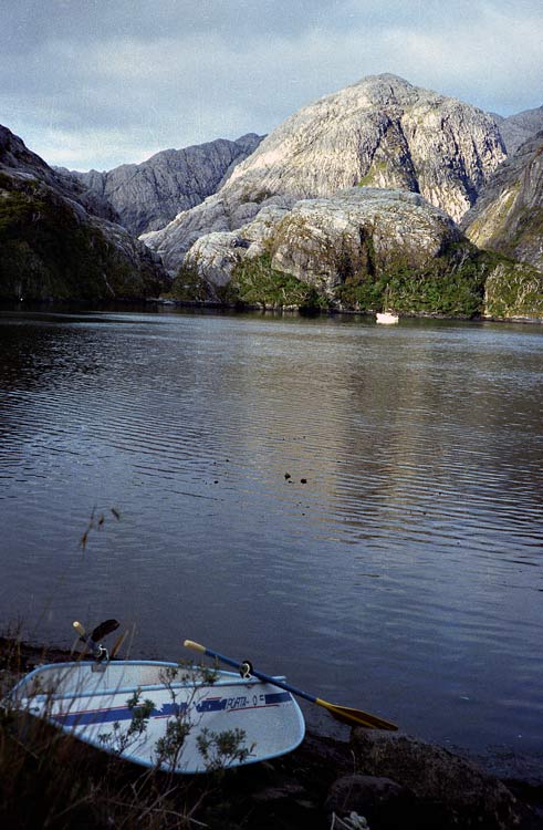 a boat in caleta brecknock 